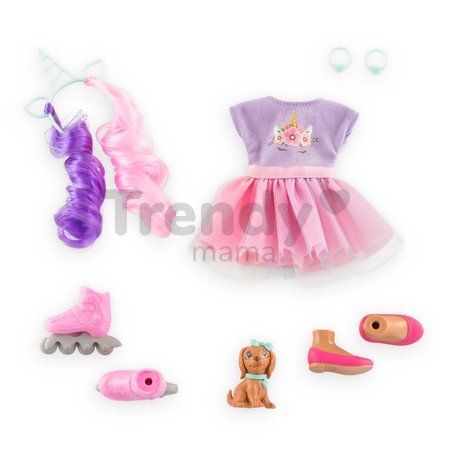 Bábika Luna Unicorn Set Girls Corolle s dlhými hnedými vlasmi 28 cm 4 doplnky od 4 rokov