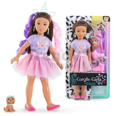 Bábika Luna Unicorn Set Girls Corolle s dlhými hnedými vlasmi 28 cm 4 doplnky od 4 rokov