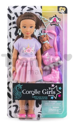 Bábika Luna Unicorn Set Girls Corolle s dlhými hnedými vlasmi 28 cm 4 doplnky od 4 rokov