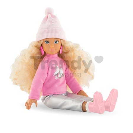 Bábika Valentine in the Mountain Set Girls Corolle s kučeravými blond vlasmi 28 cm 4 doplnky od 4 rokov