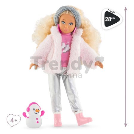Bábika Valentine in the Mountain Set Girls Corolle s kučeravými blond vlasmi 28 cm 4 doplnky od 4 rokov