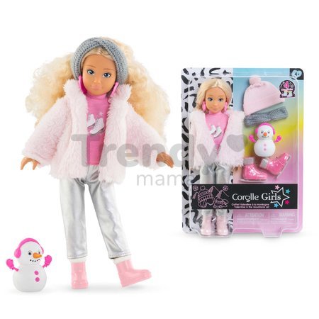 Bábika Valentine in the Mountain Set Girls Corolle s kučeravými blond vlasmi 28 cm 4 doplnky od 4 rokov