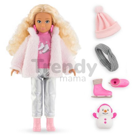 Bábika Valentine in the Mountain Set Girls Corolle s kučeravými blond vlasmi 28 cm 4 doplnky od 4 rokov
