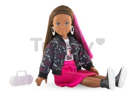 Bábika Melody Music Studio Set Girls Corolle s dlhými hnedými vlasmi 28 cm 4 doplnky od 4 rokov