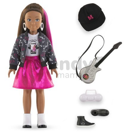 Bábika Melody Music Studio Set Girls Corolle s dlhými hnedými vlasmi 28 cm 4 doplnky od 4 rokov