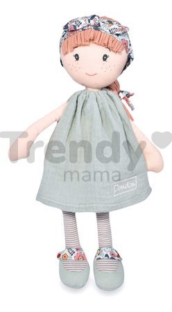 Bábika Emie Having Fun Jolijou 36 cm s ružovými vláskami v zelených šatách z jemného textilu od 5 rokov