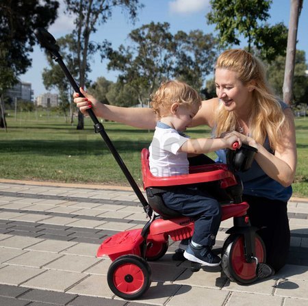 Trojkolka s košíkom na fľašku Breeze S Red 3v1 SmarTrike s tlmičom a voľnobehom červená od 10 mes