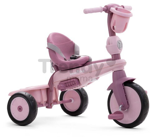 Trojkolka s vodiacou tyčou Breeze S Peach TouchSteering smarTrike s voľnobehom s košíkom na fľašku od 15 mes ST6050700