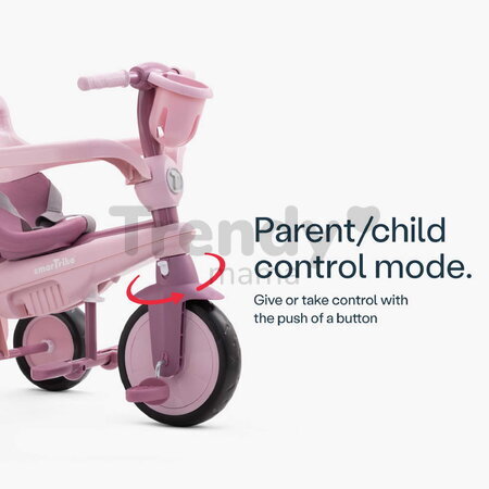 Trojkolka s vodiacou tyčou Breeze S Peach TouchSteering smarTrike s voľnobehom s košíkom na fľašku od 15 mes ST6050700