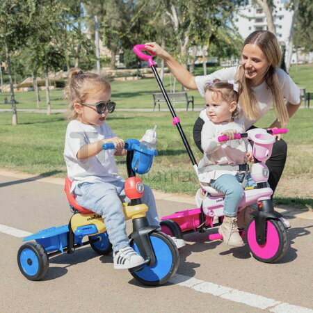 Trojkolka s vodiacou tyčou Breeze S Peach TouchSteering smarTrike s voľnobehom s košíkom na fľašku od 15 mes ST6050700