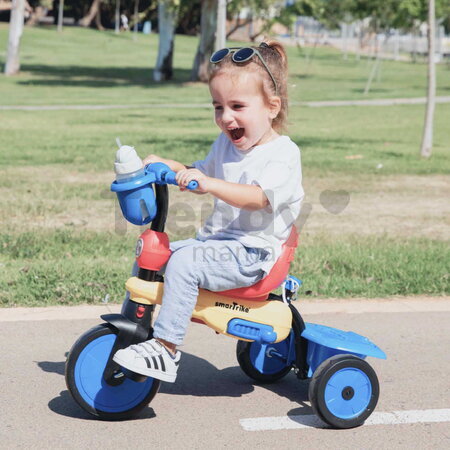 Trojkolka s vodiacou tyčou Breeze S Ocean Blue TouchSteering smarTrike s voľnobehom s košíkom na fľašku od 15 mes ST6050701