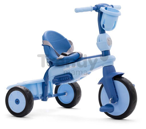 Trojkolka s vodiacou tyčou Breeze S Ocean Blue TouchSteering smarTrike s voľnobehom s košíkom na fľašku od 15 mes ST6050701