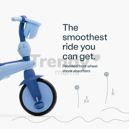 Trojkolka s vodiacou tyčou Breeze S Ocean Blue TouchSteering smarTrike s voľnobehom s košíkom na fľašku od 15 mes ST6050701