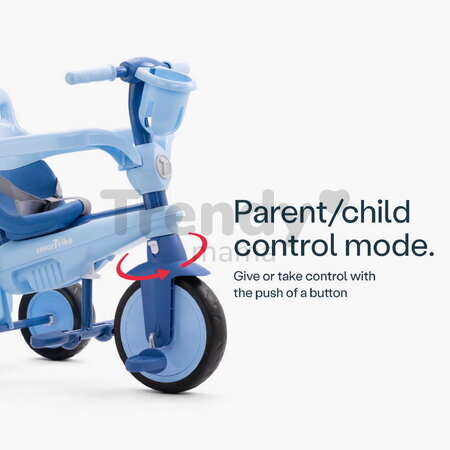 Trojkolka s vodiacou tyčou Breeze S Ocean Blue TouchSteering smarTrike s voľnobehom s košíkom na fľašku od 15 mes ST6050701