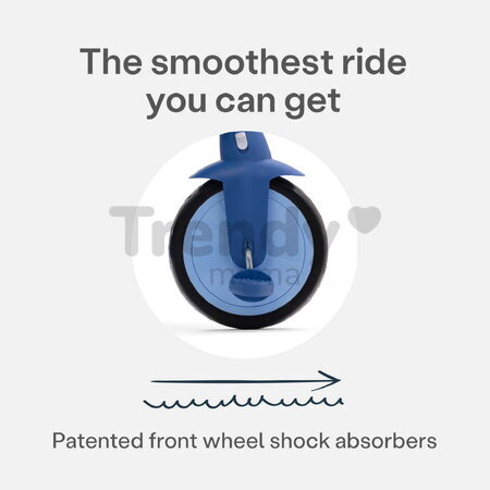 Trojkolka s vodiacou tyčou Breeze S Ocean Blue TouchSteering smarTrike s voľnobehom s košíkom na fľašku od 15 mes