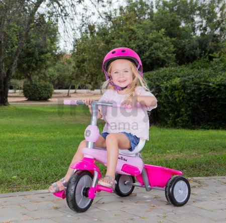 Trojkolka s vodiacou tyčou Lollipop Pink SmarTrike s tlmičom a voľnobehom ružová od 10 mes