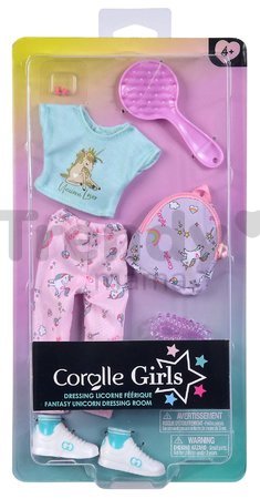 Súprava oblečenia Fantasy Unicorn Dressing Room Corolle Girls pre 28 cm bábiku 7 doplnkov od 4 rokov
