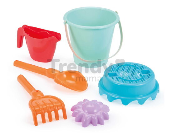 Vedro set Summer Bucket Écoiffier s krhlou a formičkou 6 dielov 2 druhy od 18 mes