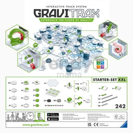 Guľôčková dráha XXL Štartovacia súprava Starter Set GraviTrax 242 dielikov od 8 rokov