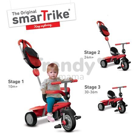 Trojkolka Breeze GL 3v1 Red Touch Steering smarTrike červeno-čierna od 10 mes