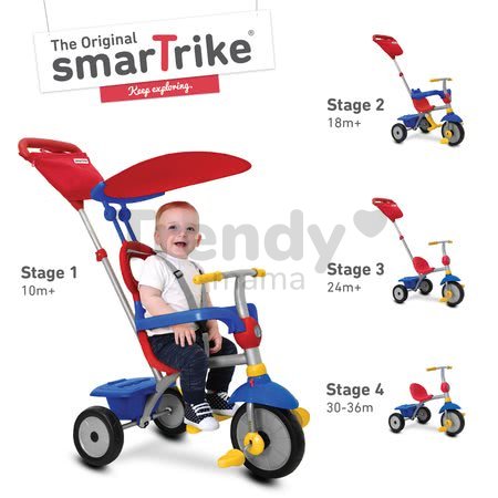 Trojkolka Zip Plus 4in1 smarTrike TouchSteering TouchSteering Eva gumové kolesá modrá od 10 mes