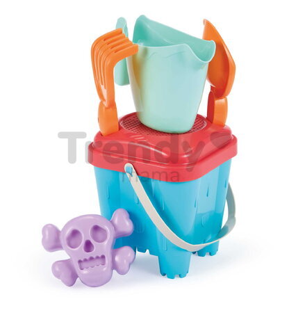 Vedro set malý Hrad Castle Bucket Summer Écoiffier výška 15 cm s krhlou a formičkou 6 dielov od 18 mes