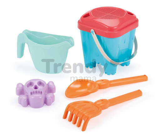 Vedro set malý Hrad Castle Bucket Summer Écoiffier výška 15 cm s krhlou a formičkou 6 dielov od 18 mes