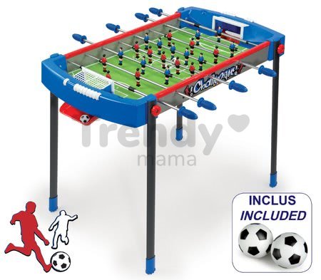 Futbalový stôl Challenger Smoby s 2 loptičkami modro-červený od 6 rokov