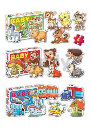 Baby puzzle stavebné stroje Dohány 6-obrázkové od 24 mes