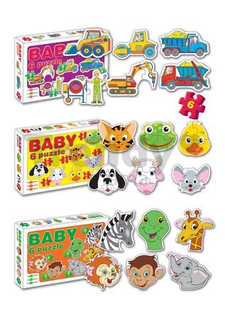 Baby puzzle stavebné stroje Dohány 6-obrázkové od 24 mes