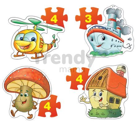 Baby puzzle stavebné stroje Dohány 6-obrázkové od 24 mes