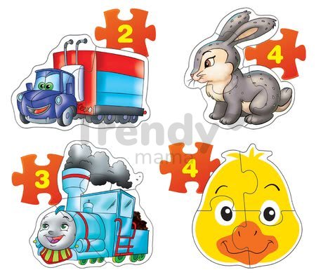 Baby puzzle exotické zvieratká Dohány 6-obrázkové od 24 mes