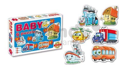 Baby puzzle dopravné prostriedky Dohány 6-obrázkové od 24 mes