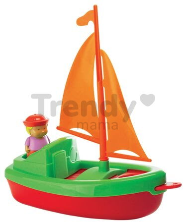 Plachetnica s námorníkom Écoiffier (dĺžka 24,5 cm) červeno-zelená od 18 mes