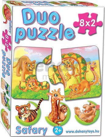 Baby puzzle Duo Safari Dohány 8x2 dieliky 8-obrázkové od 24 mes