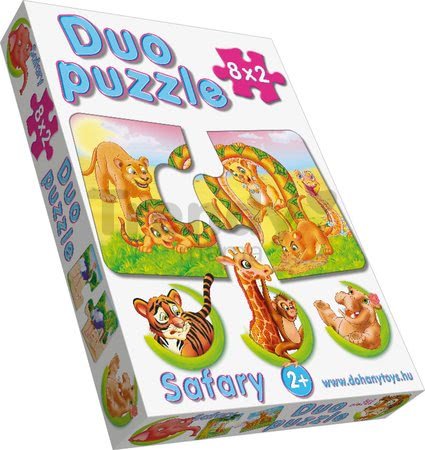 Baby puzzle Duo Safari Dohány 8x2 dieliky 8-obrázkové od 24 mes