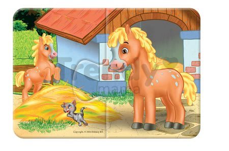 Baby puzzle Duo Farma Dohány 2-obrázkové 8x2 dieliky od 24 mes