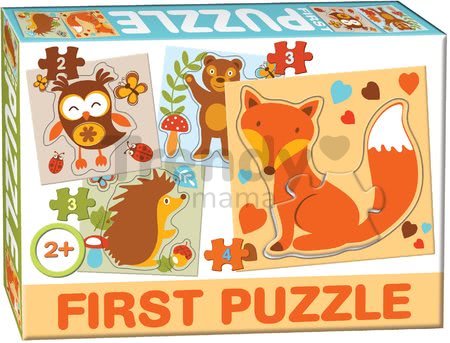 Puzzle Baby First Lesné zvieratká Dohány 4-obrázkové od 24 mes