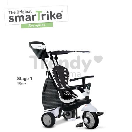 Trojkolka Glow Touch Steering 4v1 Black&White smarTrike čierno-biela od 10 mes