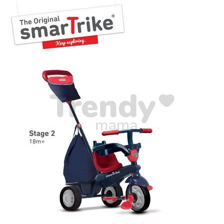 Trojkolka Shine 4v1 Blue&Red Touch Steering smarTrike modro-červená od 10 mes