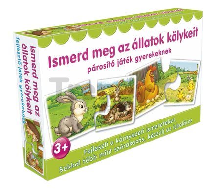 Náučná spoločenská hra Zoznám sa s mláďatami zvierat Dohány 4 jazykové verzie