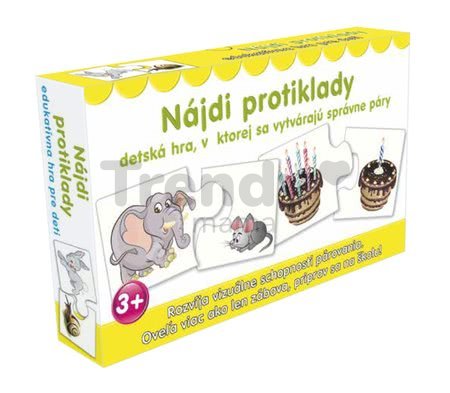 Náučná spoločenská hra Nájdi protiklady Dohány 4 jazykové verzie