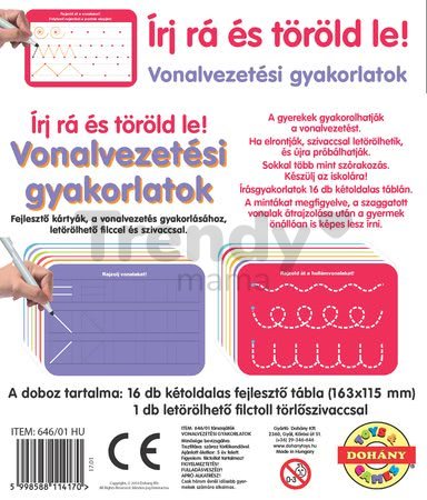 Náučná hra Nacvičovanie kreslenia liniek Dohány (jazykové verzie SR, CR, HU, RO) od 3 rokov