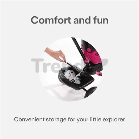 Trojkolka SWING DLX 4v1 Pink TouchSteering smarTrike s tlmičom a voľnobehom + UV filter ružová od 10 mes