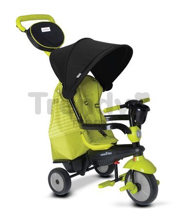 Trojkolka Deluxe Green Touch Steering 4v1 smarTrike s tlmičom a 2 taškami zeleno-čierna od 10 mesiacov