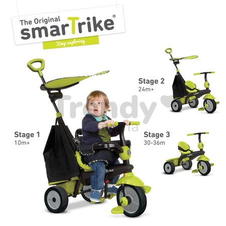 Trojkolka Delight Touch Steering 3v1 smarTrike zelená od 10 mes