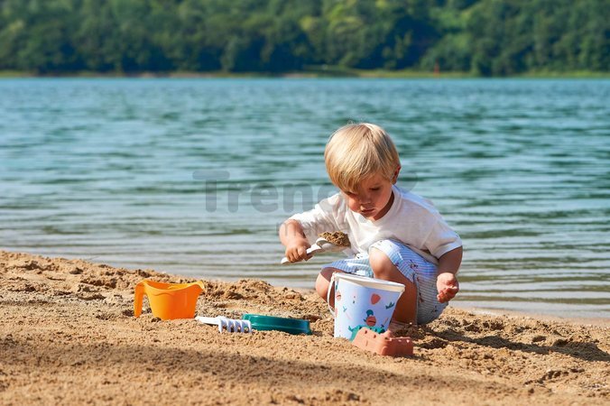 Vedro set s krhlou Rytieri Knights Beach Summer Écoiffier 17 cm s lopatkou a 2 formičkami v tvare hradu od 18 mes