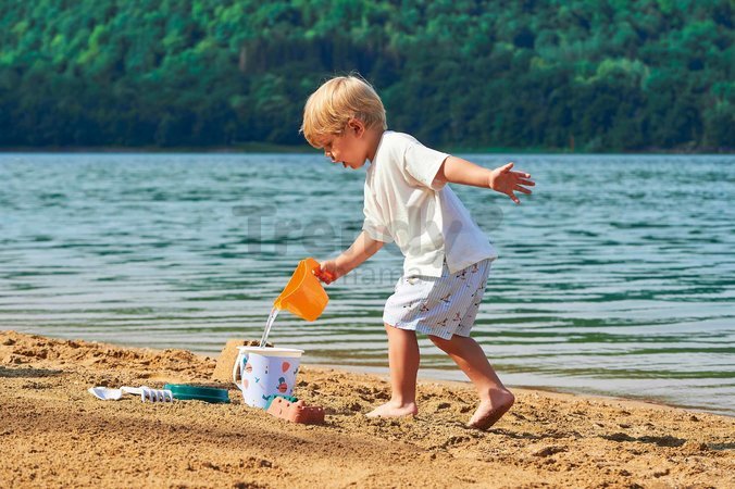 Vedro set s krhlou Rytieri Knights Beach Summer Écoiffier 17 cm s lopatkou a 2 formičkami v tvare hradu od 18 mes