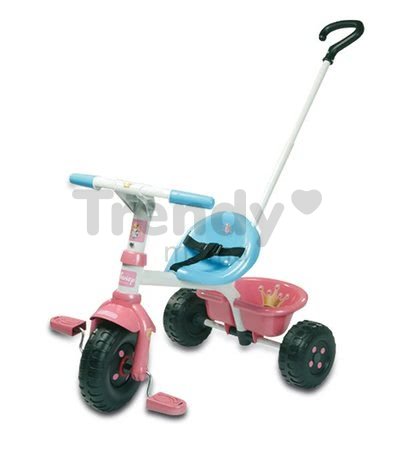Trojkolka Princezné Smoby kovová s rúčkou