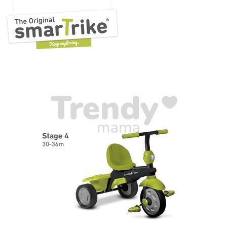 Trojkolka Glow Touch Steering 4v1 Black&Green smarTrike zeleno-čierna od 10 mes